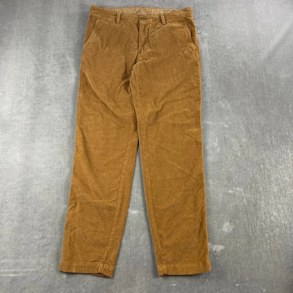 Levi's Men 33x32 Tan XX Chino Corduroy Standard Taper Pants